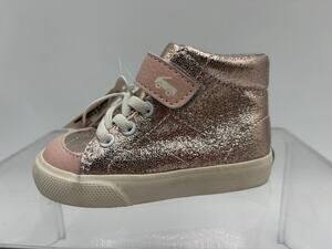 NWT See Kai Run Baby sz 5 High Top Hook and Loop Sneakers- Metallic Rose Gold